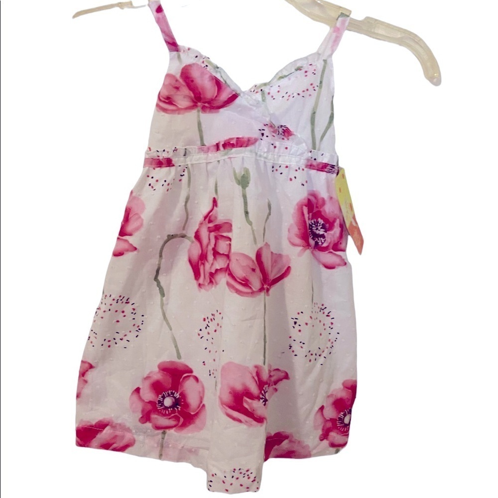 Summer dress with pink flowers